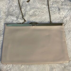 Vintage  ETRA light Beige Leather Envelope Clutch